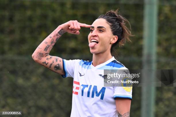 Martina Piemonte of S.S. Lazio celebrates after scoring the goal to make it 1-0 during the Serie A Femminile eBay Championship, Relegation Round...