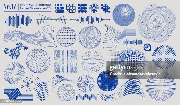 ilustrações, clipart, desenhos animados e ícones de fundo de tecnologia com elementos de design - nó dados