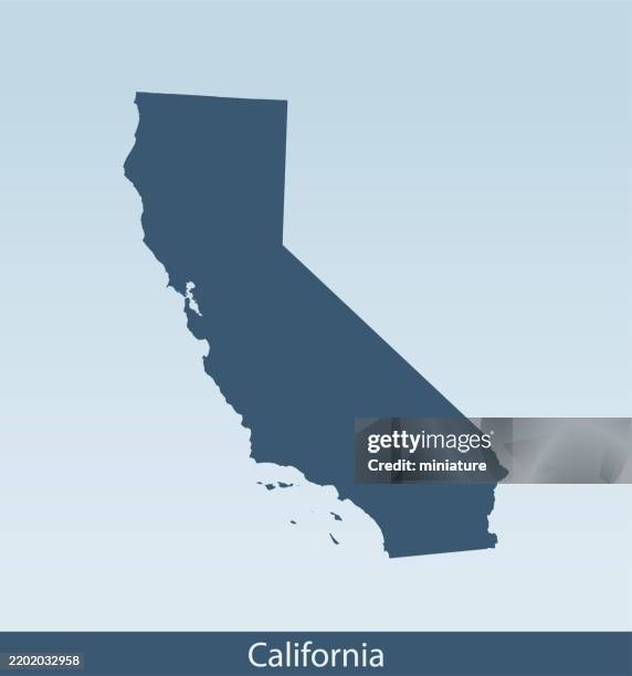 ilustraciones, imágenes clip art, dibujos animados e iconos de stock de mapa de california - california