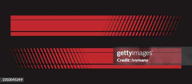 ilustraciones, imágenes clip art, dibujos animados e iconos de stock de fondos engomásticos de la etiqueta engomada del vehículo del concepto de la textura de las rayas rojas abstractas - racing logos