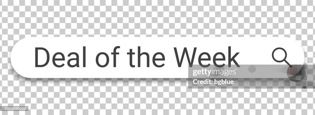 Angebot der Woche - Suchleiste auf transparentem Hintergrund