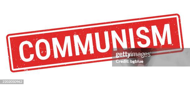 communism - red rubber stamp on white background - communism stock illustrations