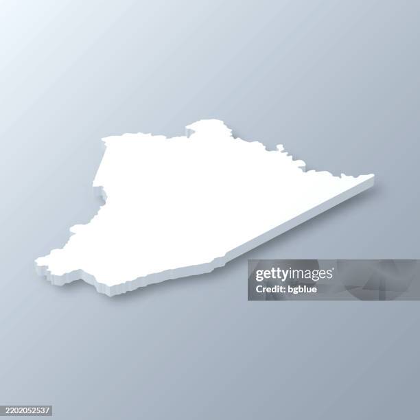 pike county, kentucky. 3d map on gray background - pikeville kentucky stock illustrations
