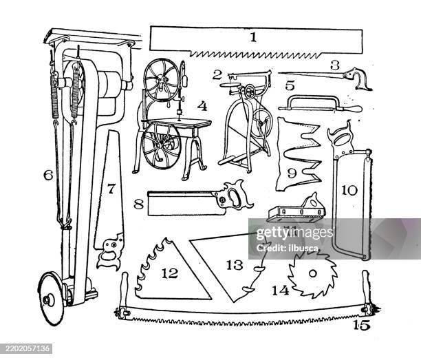 saws - hand saw stock illustrations