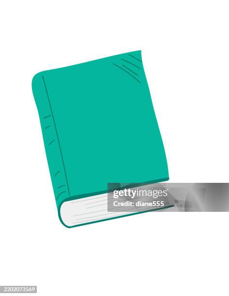 simple cartoon book isolated on a transparent background - closed book stock illustrations