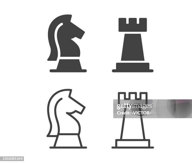 strategie - schach - illustration icons - schachfigur stock-grafiken, -clipart, -cartoons und -symbole