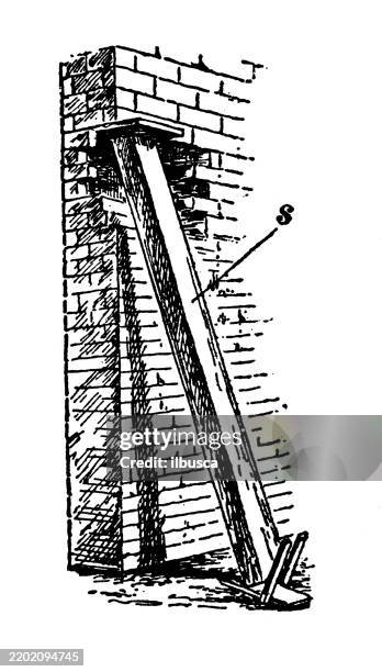 propping a wall by a shore - shoreditch stock illustrations