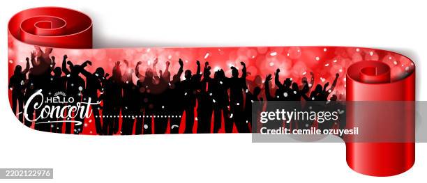 party ribbon - stage light stock illustrations