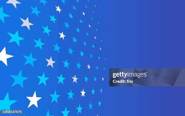 stockillustraties, clipart, cartoons en iconen met patriotic stars 3d background pattern - vervagen