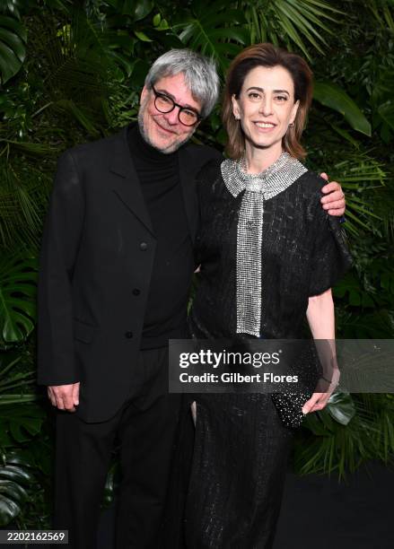 Andrucha Waddington, Fernanda Torres at the CHANEL and Charles Finch Pre-Oscar Awards Dinner held at The Polo Lounge on March 01, 2025 in Beverly...