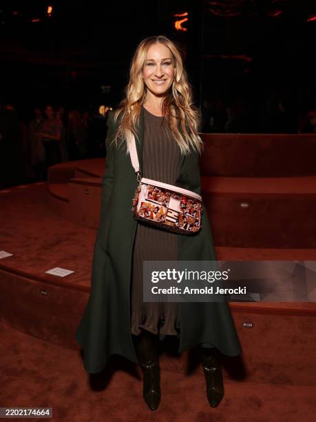 Sarah Jessica Parker is seen front row at the Fendi fashion show during Milan Fashion Week Womenswear Fall/Winter 2025/2026 on February 26, 2025 in...