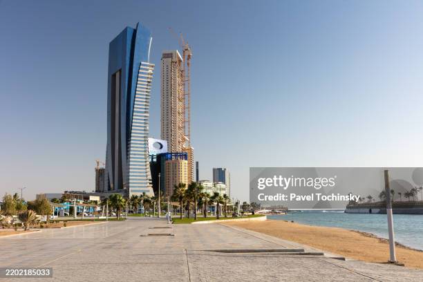 jeddah corniche skyline - jeddah stock pictures, royalty-free photos & images