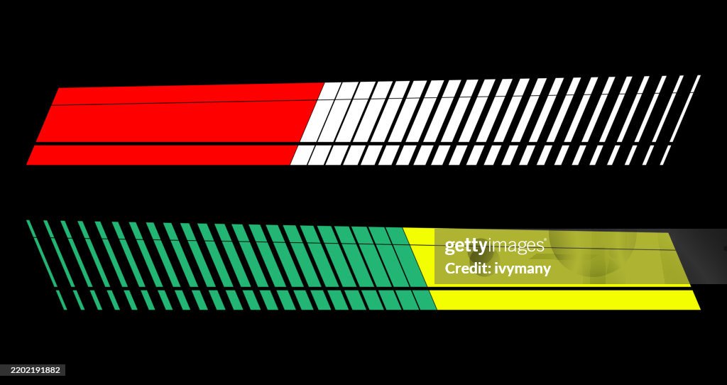 Abstract colors transition to thin striped texture pattern racing concept vehicle sticker label on black background