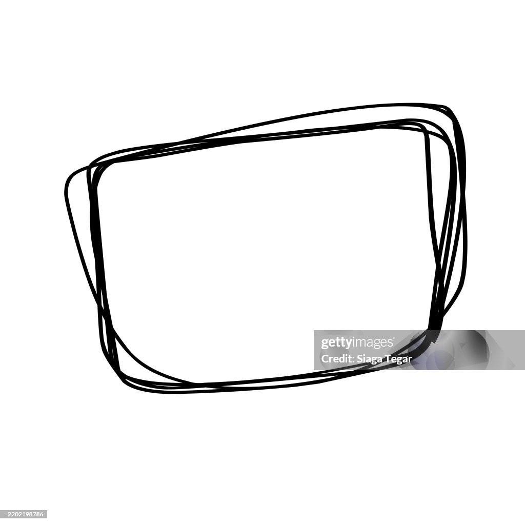Simple Handmade Line Box Shape Design High-Res Vector Graphic - Getty ...