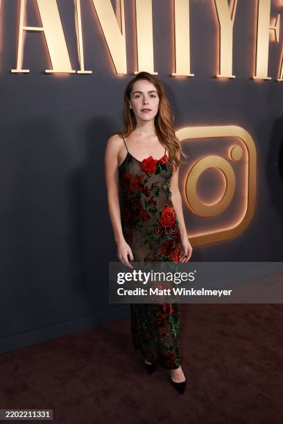 Kiernan Shipka attends Vanity Fair and Instagram Celebrate Vanities: A Night for Young Hollywood at Bar Marmont on February 26, 2025 in Los Angeles,...