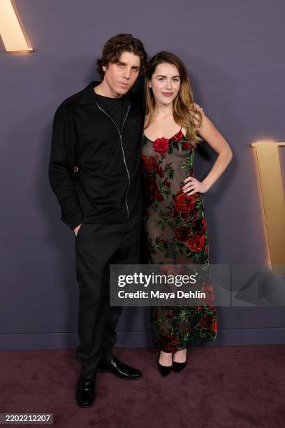 Lukas Gage and Kiernan Shipka attend Vanity Fair and Instagram's Vanities: A Night For Young Hollywood Party at Bar Marmont on February 26, 2025 in...