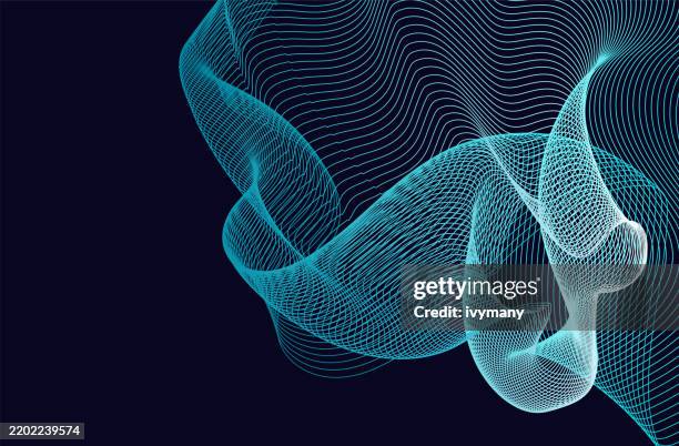 abstract fluidity gradient line art background - magnetism stock illustrations
