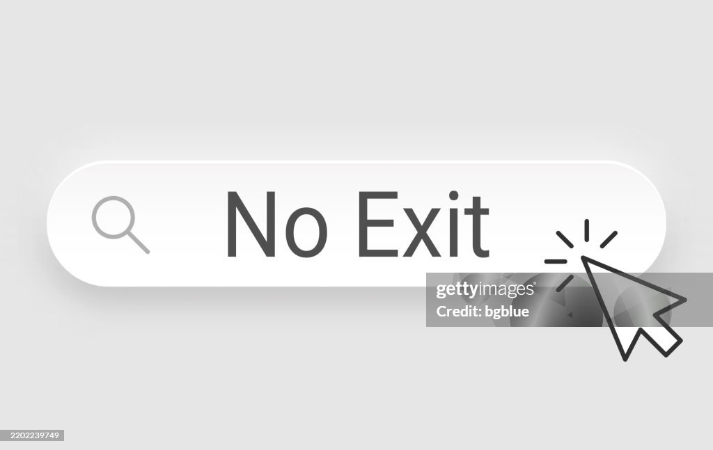 No Exit - Search Bar with cursor on blank background