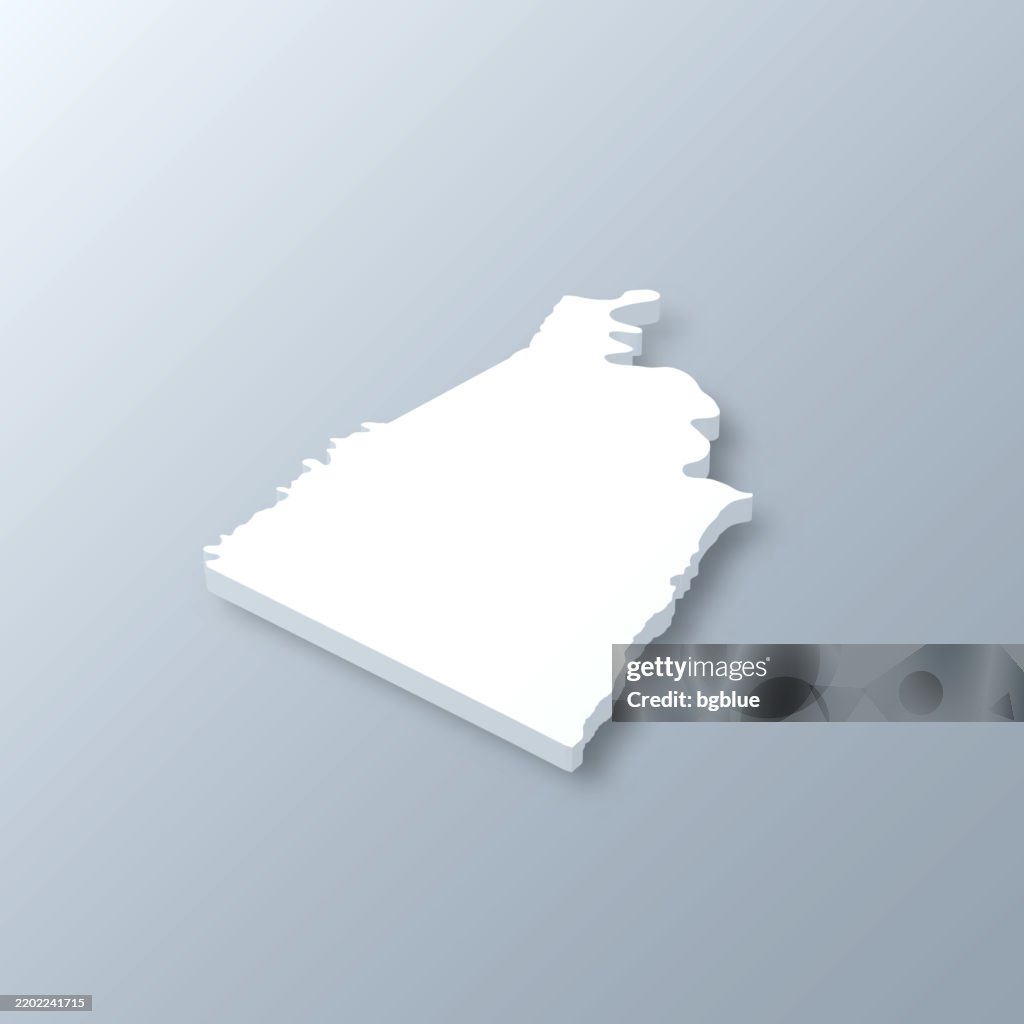 Jefferson County, West Virginia. 3D Map on gray background