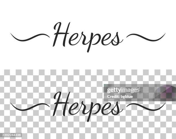 ilustrações de stock, clip art, desenhos animados e ícones de herpes - calligraphy text with swashes on blank background - treponema pallidum