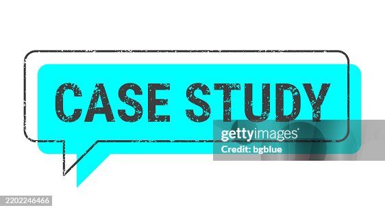 Case Study - Blue grunge speech bubble on blank background Case Study - Blue grunge speech bubble on blank background