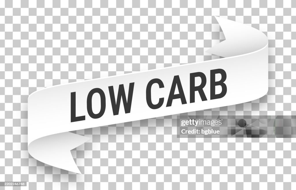 Low Carb - 3D Banner auf transparentem Hintergrund