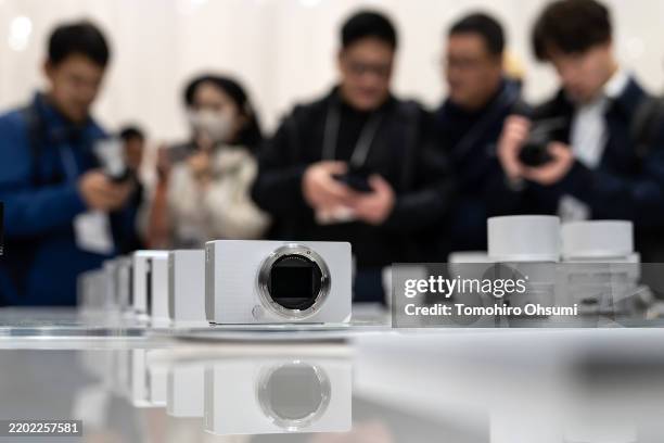 Sigma BF mirrorless digital cameras are displayed during the CP+ 2025 show on February 27 in Yokohama, Japan. One of the world's largest trade shows...