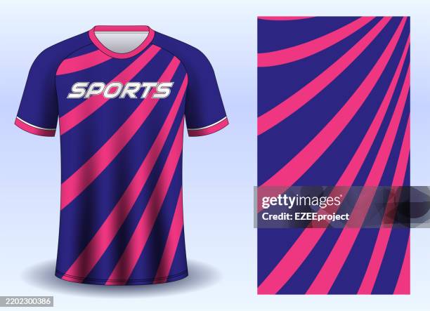 football jersey design. soccer jersey template. jersey sport mockup. sport t-shirt design. uniform jersey front view. - print t shirt stock illustrations