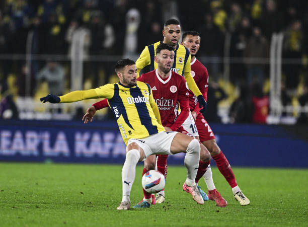Dusan Tadic of Fenerbahce in action during the Turkish Super Lig week 26 football match between Fenerbahce and ONVO Antalyaspor at Ulker Stadium in...