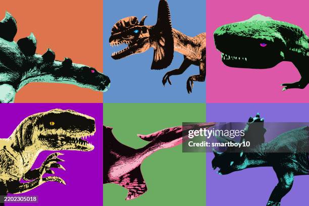 dinasaurs - dinosaurier stock-grafiken, -clipart, -cartoons und -symbole