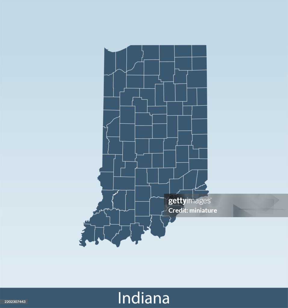Simple Indianamap Indiana Map High-Res Vector Graphic - Getty Images