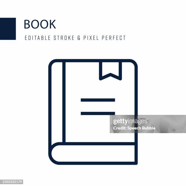 book line icon. editable stroke vector icon. - dictionary page stock illustrations