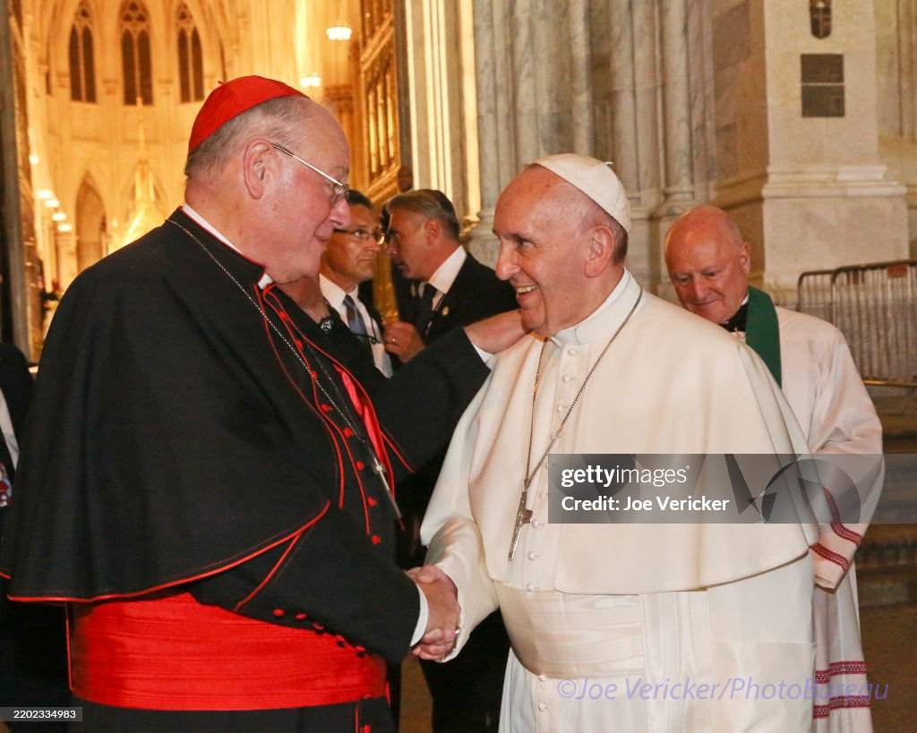 Pope Francis And Cardinal Dolan At St. Patrick's Cathedral
