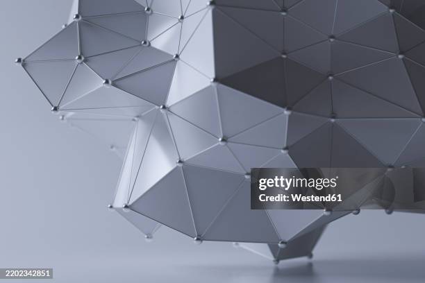 abstract geometric structure with connected metal dots - indoor shooting range stock illustrations
