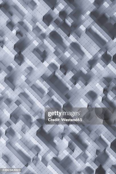 abstract 3d rendering of a geometric pattern with connected metal dots - indoor shooting range stock illustrations