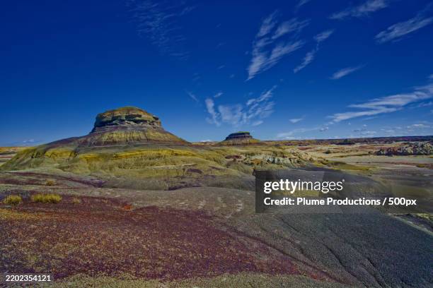 scenic view of landscape against blue sky,farmington,new mexico,united states,usa - farmington new mexico stock pictures, royalty-free photos & images