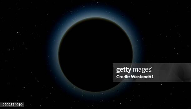 3d rendering of a total solar eclipse in space - solar eclipse stock illustrations