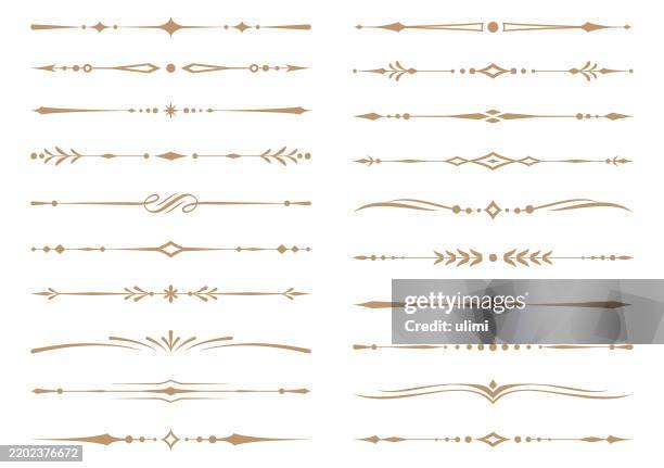 ilustrações de stock, clip art, desenhos animados e ícones de dividers - caligrafia