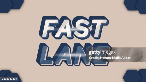 fast lane editable text effect. alphabet 3d design and colorful editable text effect set. text can be changed in "graphic styles" panel. effect saved in "graphic styles". - empty running track stock illustrations