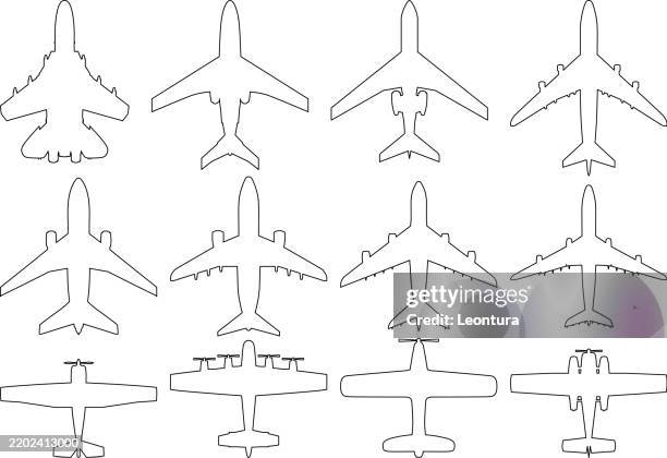 stockillustraties, clipart, cartoons en iconen met planes - bedrijfsvliegtuig