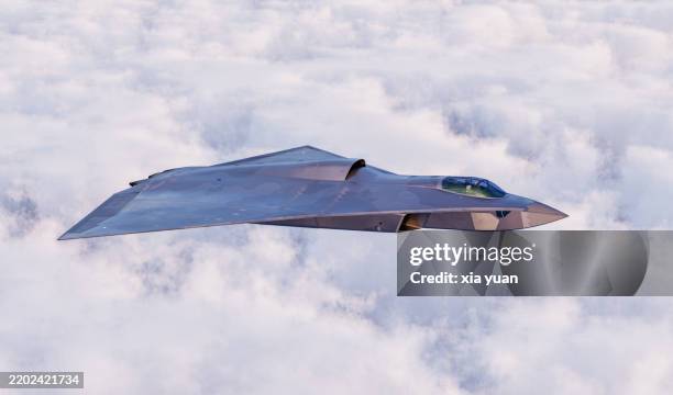 6th fighter jet flying in the sky - virtual wind tunnel stock pictures, royalty-free photos & images