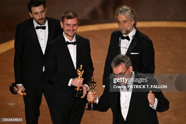 British visual effects supervisor Paul Lambert, British special effects supervisor Gerd Nefzer, British visual effects supervisor Rhys Salcombe and...