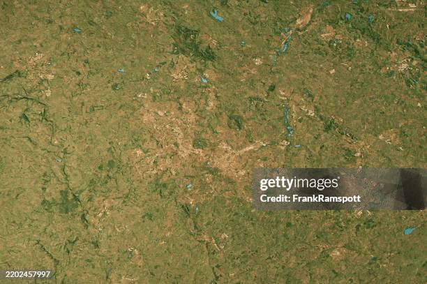 birmingham satellite topographic map 3d render true color - three dimensional stock pictures, royalty-free photos & images