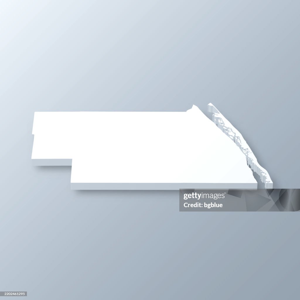Condado de Indian River, Florida. Mapa 3D sobre fondo gris