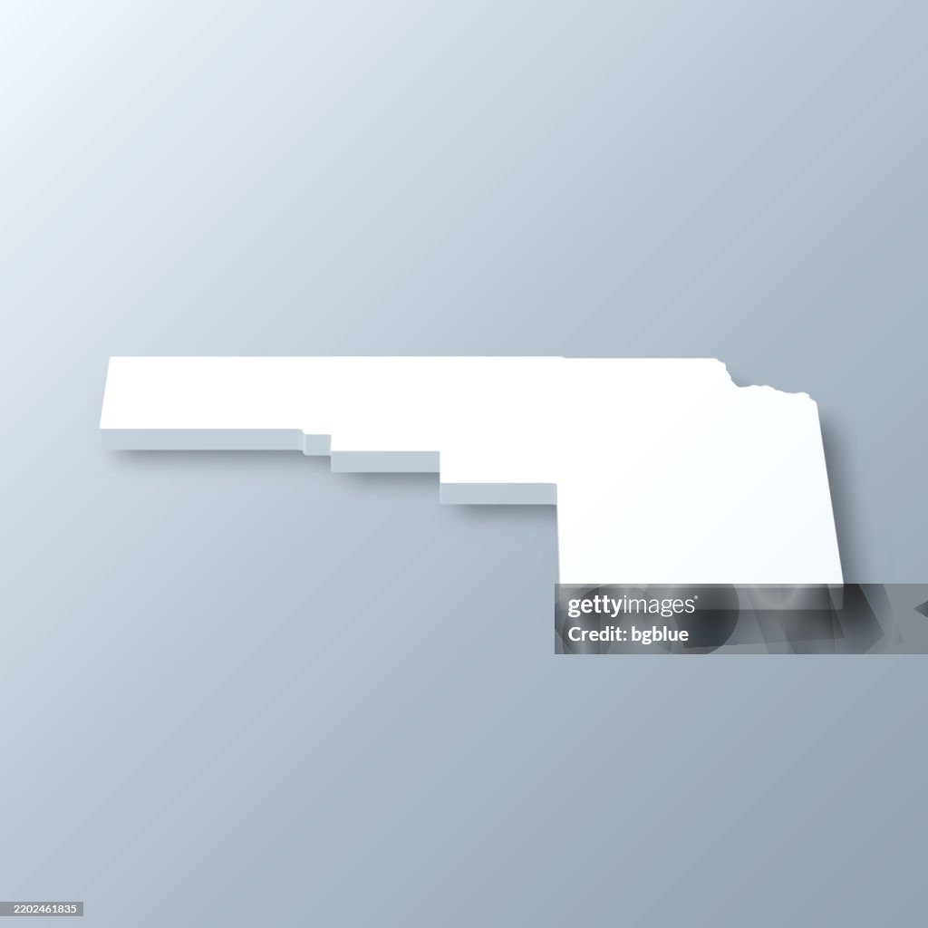 Bonneville County, Idaho. 3D Map on gray background