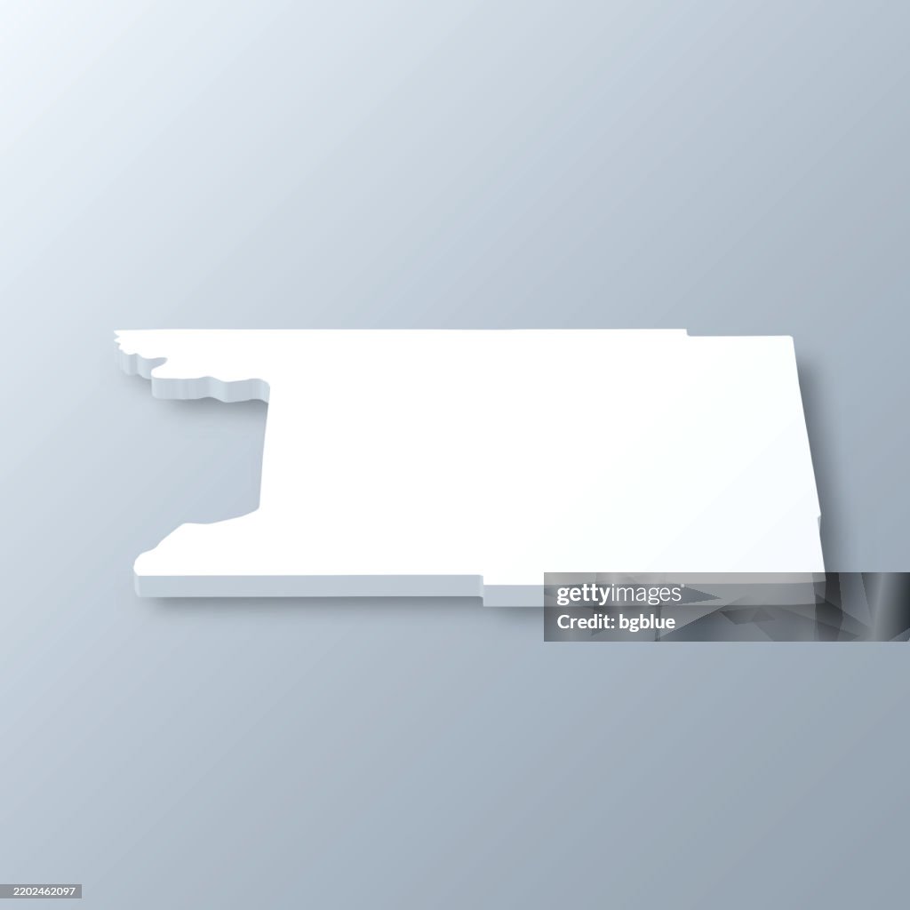 Columbia County, Wisconsin. 3D Map on gray background