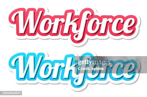 Workforce Redvector Workforce 3d Text In Red And Blue On White Background High-Res Vector ...