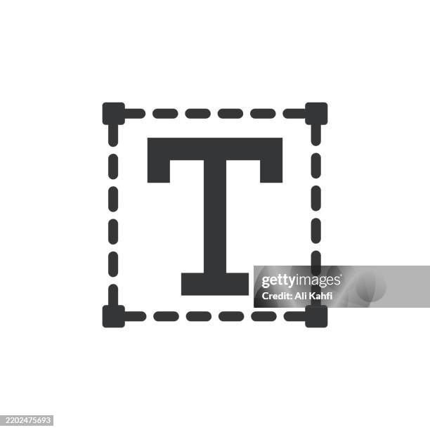 type tool glyph solid icon. solid icon that can be applied anywhere, simple, pixel perfect and modern style. - graphic designer computer stock illustrations