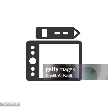 Pen tablet glyph solid icon. Solid icon that can be applied anywhere, simple, pixel perfect and modern style. Pen tablet glyph solid icon. Solid icon that can be applied anywhere, simple, pixel perfect and modern style.