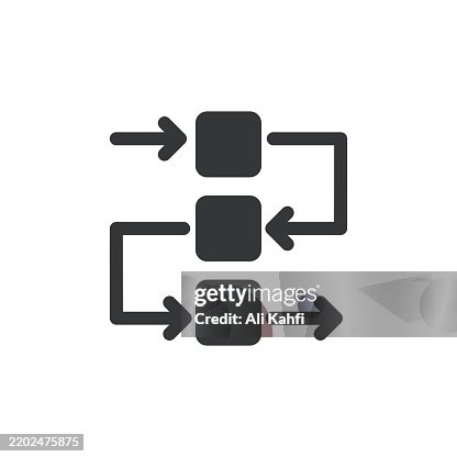 Project flow glyph solid icon. Solid icon that can be applied anywhere, simple, pixel perfect and modern style. Project flow glyph solid icon. Solid icon that can be applied anywhere, simple, pixel perfect and modern style.